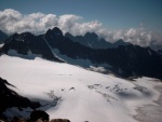 Blick vom Silvrettahorn auf den Silvrettagletscher