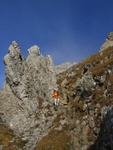 Wunderbare Herbststimmung beim Abstieg zum Rotsteinpass.