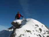 Juhu! Also doch am Gipfel des Corno d'Angolos 2430m.