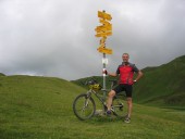 Ich schon ziemlich geschafft am Durannapass 2117m.