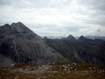 Blick vom Rappenseekopf zum Hohen Licht, Wildmahdspitze, Wilder Kasten und Peischelspitze