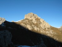 Blick zur&uuml;ck zum Col de Ciampac wo ich ausgiebig die herrliche Sonne und das grandiose Panorama genossen habe.
