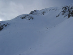 Blick hinauf zum Gipfelkruez des Deferegger Pfannhorn