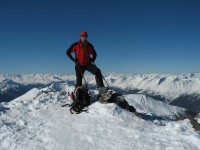 Ich am Gipfel Gletscher Ducan 3020m. Weit und breit kein Mensch!