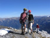 Eva und Ich auf dem Vorderen Eggstock 2449m.