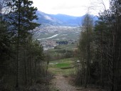 Bald schon wieder im Talboden. Hier wieder ein Blick ins Etschtal mit Rovereto.