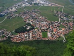 Der Blick von der Bergstation auf Mezzocorona