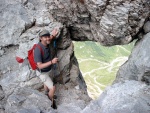 Blick ins Sulzltal durch geniales Tor kurz vor dem Gipfel