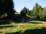 Michael bei seiner erstmaligen derartigen Trialabfahrt vom Hirschberg