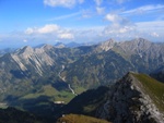 Blick nach Osten zum Gaiseck, Gaishorn, Rauhhorn und Kugelhorn