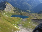 Der beeindruckende Engeratsgundsee zwischen dem Kl. Daumen und dem Hengst.