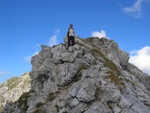 Anna am langen Verbindungsgrat zwischen dem Gr. Daumen und Nebelhorn.