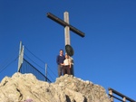 Anna und Ich kurz vor 18 Uhr ganz allein am Nebelhorn 2224m.