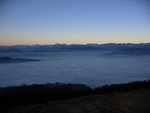 Blick in den Bregenzerwald, zeigt wunderbar wie hoch der Nebel liegt!!