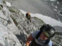 Petra und Robert nach den ersten Klettersteigmetern.