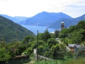 Blick aus dem Valle Varone nach Westen zum Comer See.