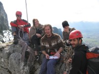 Hanno, Bettina, Hannes, Martina und Ich am Gipfel der L&ouml;wenz&auml;hne. (von rechts)