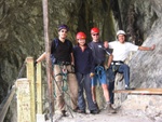 Michael, Antje, Ich und Volker bei der Grotte
