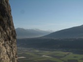 Trister, schneeloser Blick Richtung Patscherkofel.