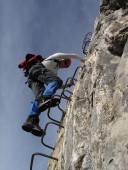 Unterwegs am Mindelheimer Klettersteig.