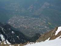 Wunderbarer Tiefblick vom Montalin auf Chur.