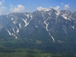 Blick nach Westen zum M. Obante, Cima Mosca und Cima Carega