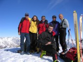 Ich mit einer sehr netten italienischen Gruppe am Gipfel des Monte Marnotto 2088m.