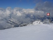 Am westlichsten Gipfel angelangt, ein wunderbarer Tiefblick ins Churer Rheintal.