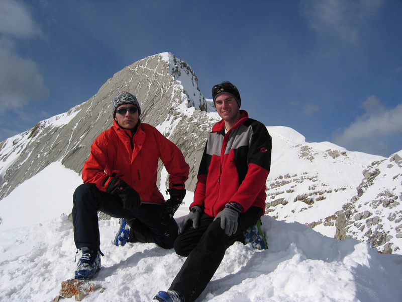 Volker und Ich am Vorgipfel der Neuner Spitze auf Rund 2870m.