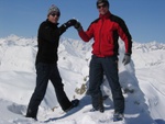 Unser wohlverdientes Gipfelschnapserl am Piz Pazzola 2580m