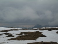 Blick nach Norden zum Gipfelkreuz des Monte Piana, welches ich mir spare, da es ohnehin tiefer liegt um es besser vom Tal aus zu sehen.