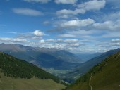 Der immer weiter werdende Blick nach Osten ins Vinschgau.