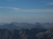 Blick nach Nordwesten zum Alteschhorn, Jungfrau und Finsteraarhorn.