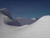 Genialer Blick zum Piz Forbesch und Piz Arblatsch.