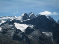 Genialer Blick auf den Bianco Grat und die Berninagruppe greifbar nahe.