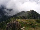 Blick zum Grat auf dem wir Richtung Colle della Forcola absteigen werden.