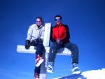 Heidi und Ich am Gipfelkreuz vom Ragazerblanken 2051m