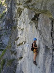 Anna in der zweiten Wand, welche mit einer recht langen, luftigen Querung beginnt.