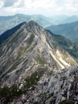 Blick auf den bevorstehenden Klettersteig zum Breitenberg