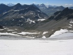 Blick nach Westen zum Vereina- u. Felsspass.