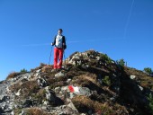 Petra am kurzen Abstieg vom Hamberg Richtung Sagtaler Spitzen.