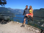 Anna und Ich am wunderbaren Aussichtsberg, dem San Salvatore 912m.