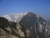 Blick nach Norden zum Cima dell'Uomo und Cima di Morisciolo