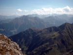 Blick Richtung Osten mit Hochjoch, Zamangspitze, Scheimersspitze; ganz rechts nahe Alpilakopf