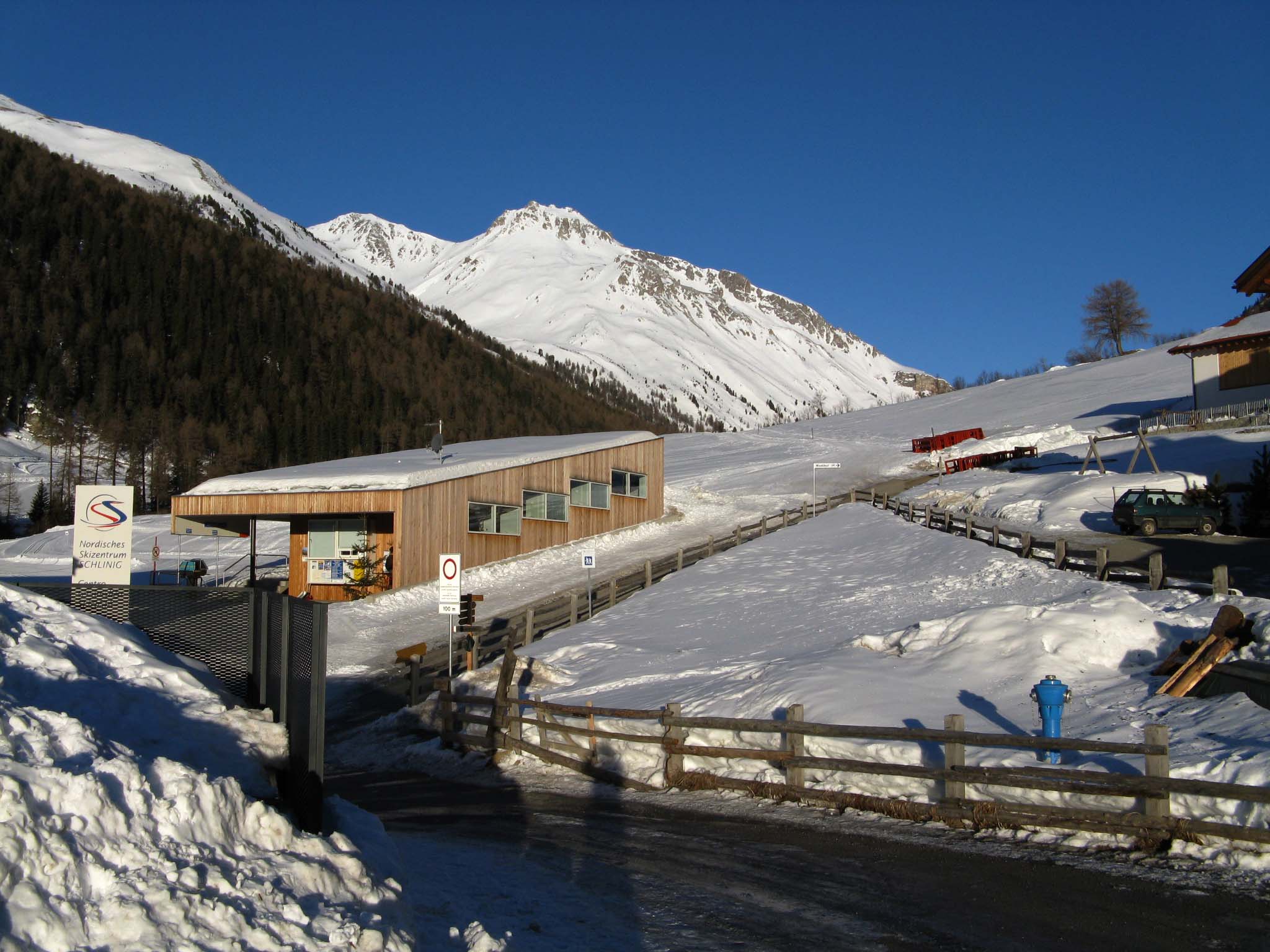 Die heutige Tour geht von Schlinig auf den Piz Sesvenna. Ausgangspunkt ist der Parkplatz beim Nordischen Skizentrum Schlinig.