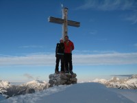 Sonja und Ich sichtlich angetan von herrlichen Tour auf die Sulzspitze 2084m.