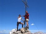 Volker und Ich auf dem Vorderen Tayakopf 2450m.