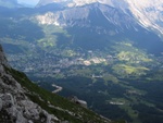 Wieder klarer Blick auf Cortina d'Ampezzo.