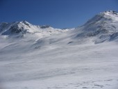 Blick hinauf zum Lunghin Pass.