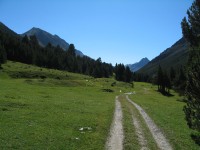 Blick zur&uuml;ck in das Val Mora kurz vor Beginn des sensationellen 4km langen Singletrails.